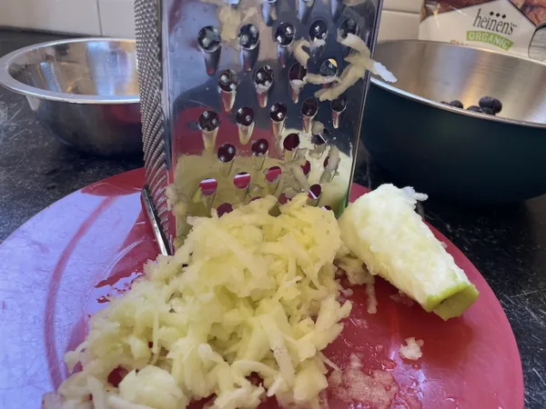 Grate a granny smith apple