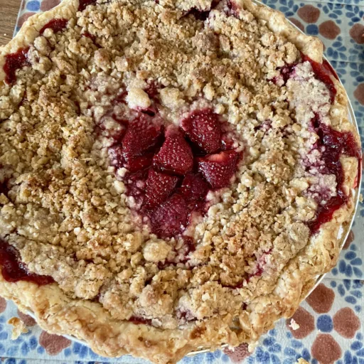 Crumb-topped berry pie